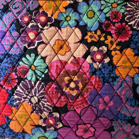Vera Bradley Floral Fiesta Triple Zip Hipster Crossbody Retired Print - Picture 3 of 8